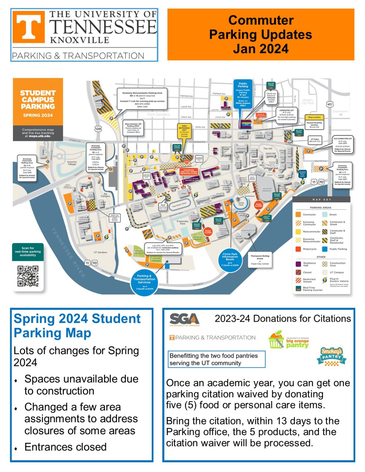 Spring 2024 Commuter student parking changes - Parking and