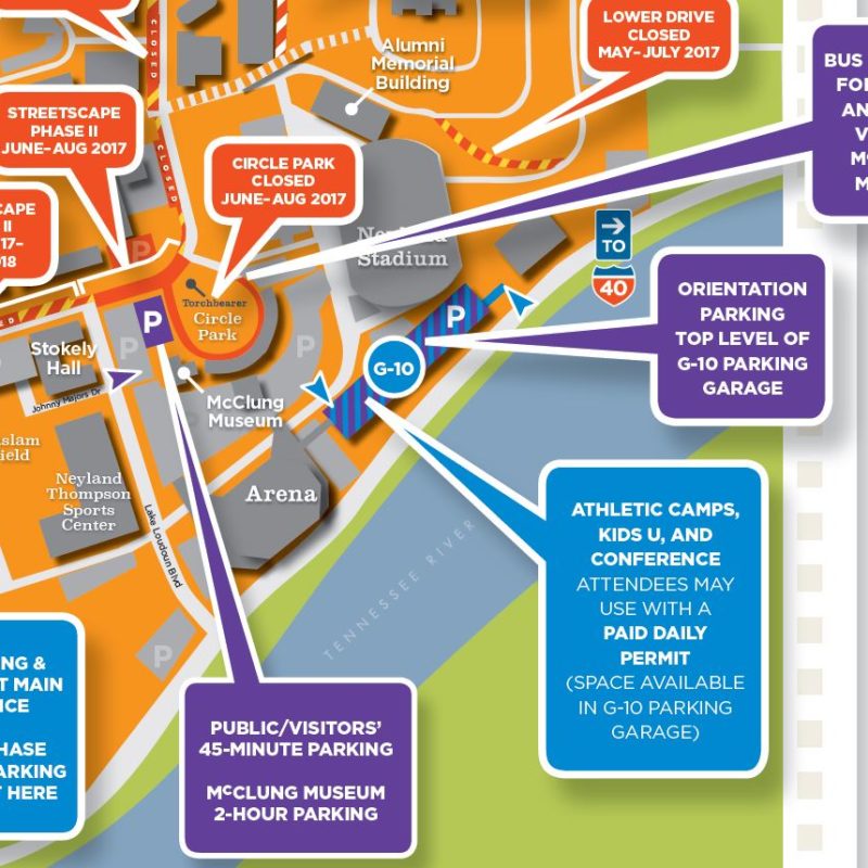 Detailed view of parking map