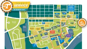 Graphic of parking map for summer 2017