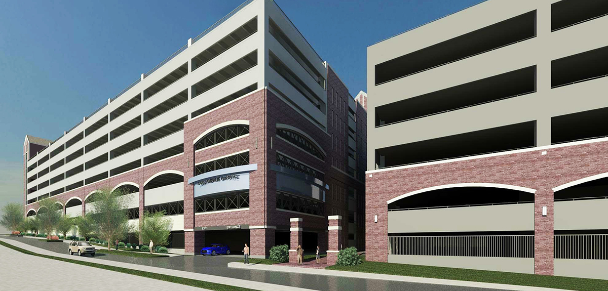 Artist rendering of the new Lake Avenue parking garage