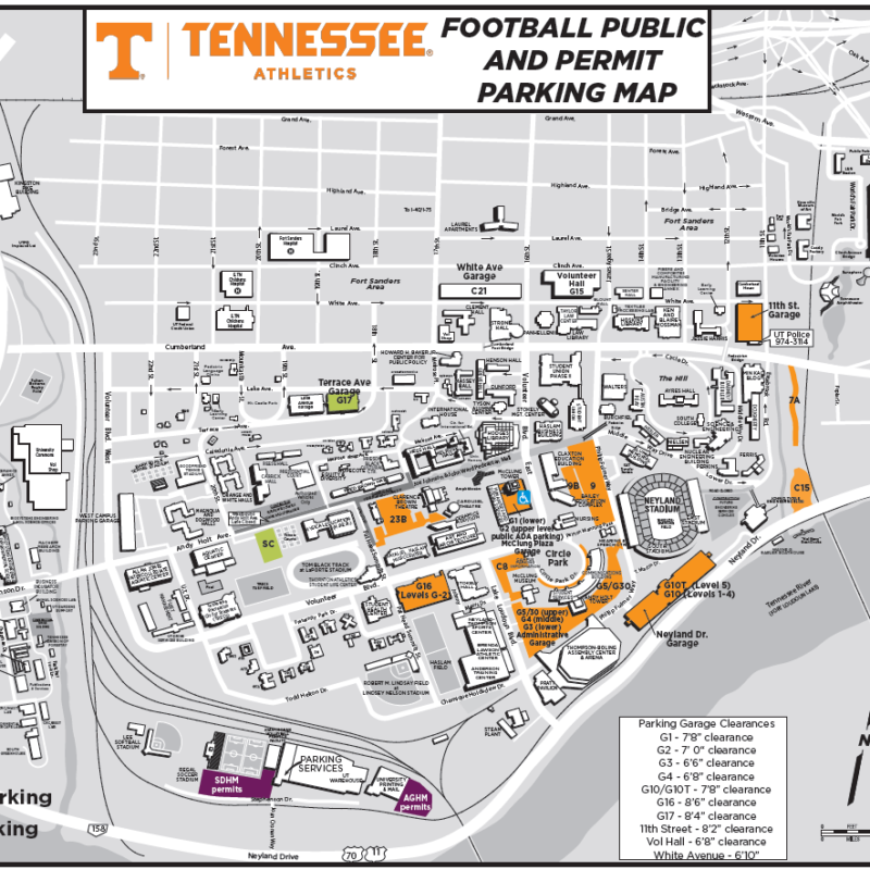 2020 Football Parking Map for Permit, Public, and Accessible Parking