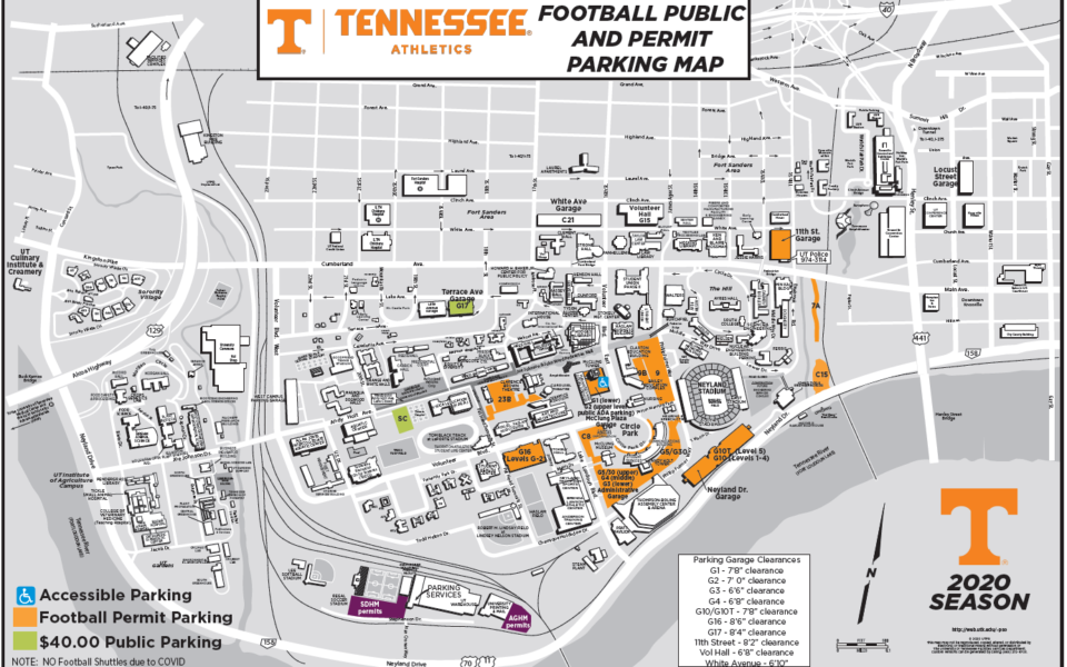 Donor And Public Lots Football Parking Map