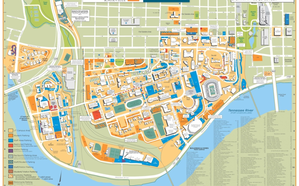 UT Campus Parking Map Fall 2023