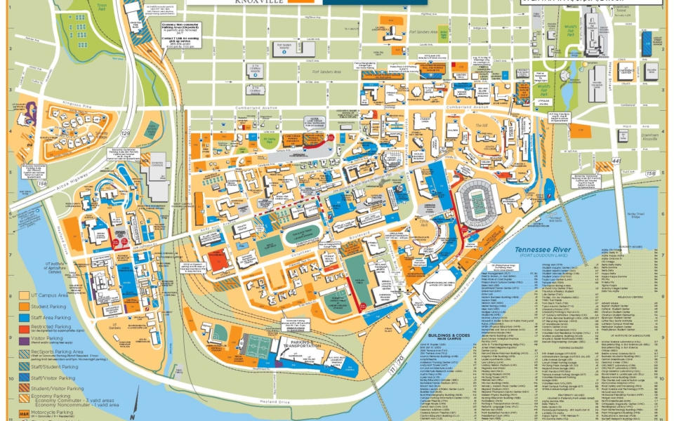 Spring 2024 UT Campus Parking Map