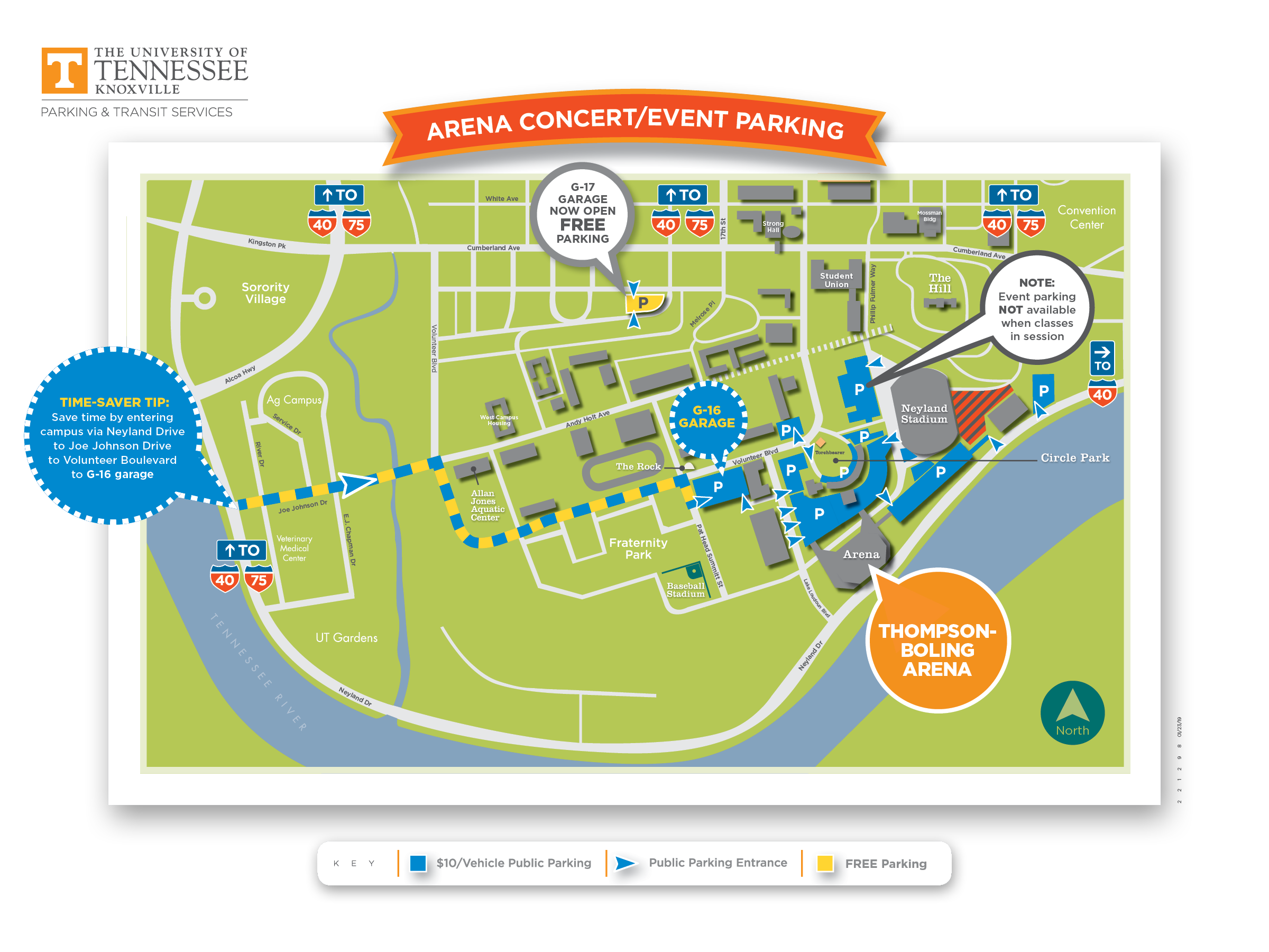 Campus, Special Events, and Knoxville Maps | Parking &amp; Transit Services