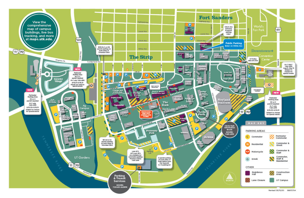 2020-21 Student Campus Parking Map
