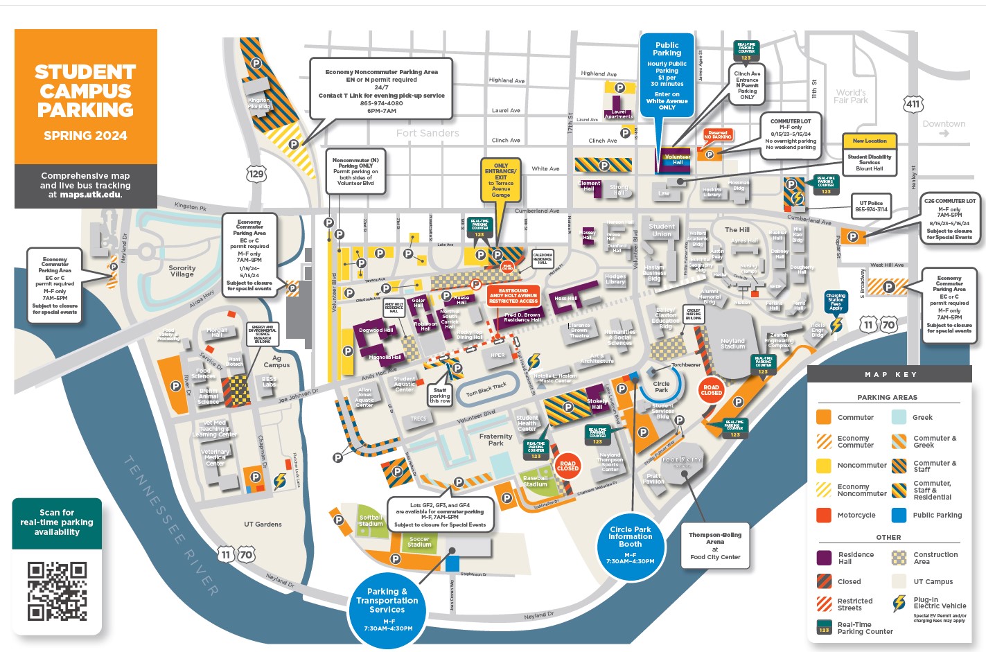 Student Parking Map Image 